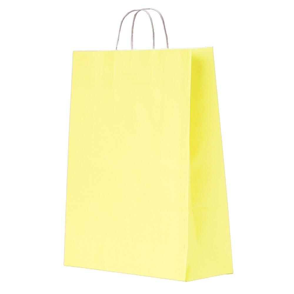Sacola Kraft Grande PA1866 na cor Amarelo, brinde personalizado Sky Brindes