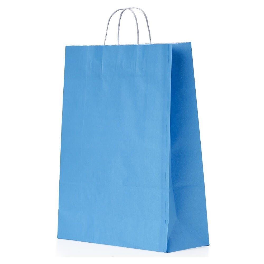 Sacola Kraft Grande PA1866 na cor Azul, brinde personalizado Sky Brindes