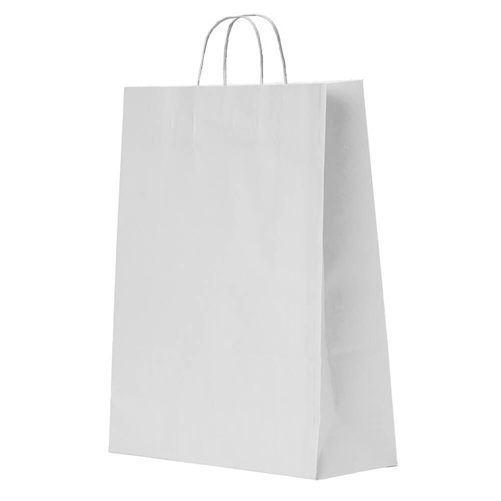 Sacola Kraft Grande PA1866 na cor Branco, brinde personalizado Sky Brindes