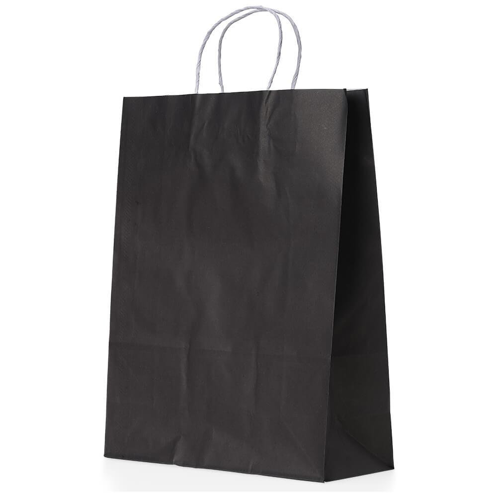 Sacola Kraft Grande PA1866 na cor Preto, brinde personalizado Sky Brindes