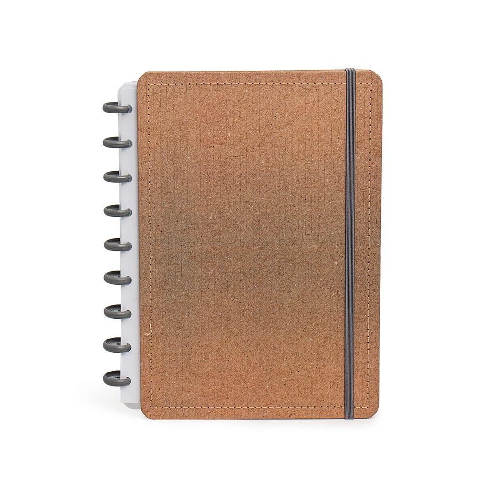 Caderno de Disco Percalux PA1867 na cor Kraft, brinde personalizado Sky Brindes