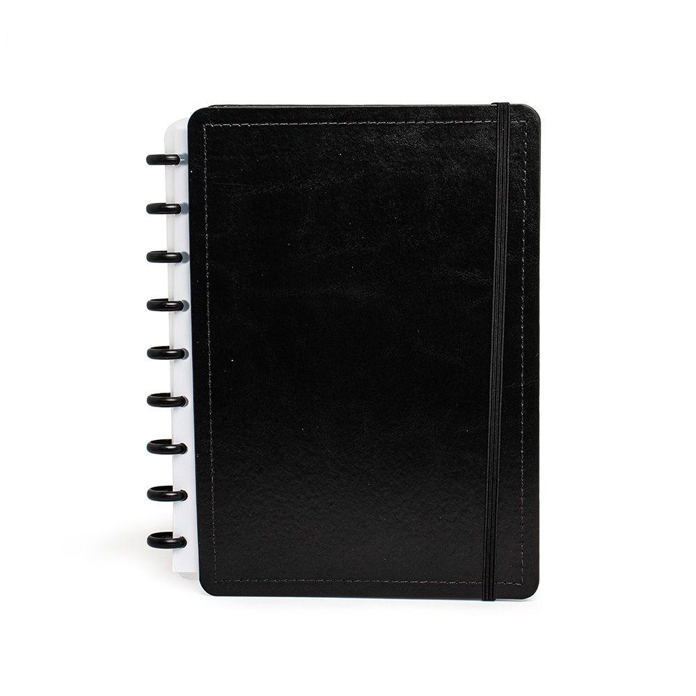 Caderno de Disco Percalux PA1867 na cor Preto, brinde personalizado Sky Brindes