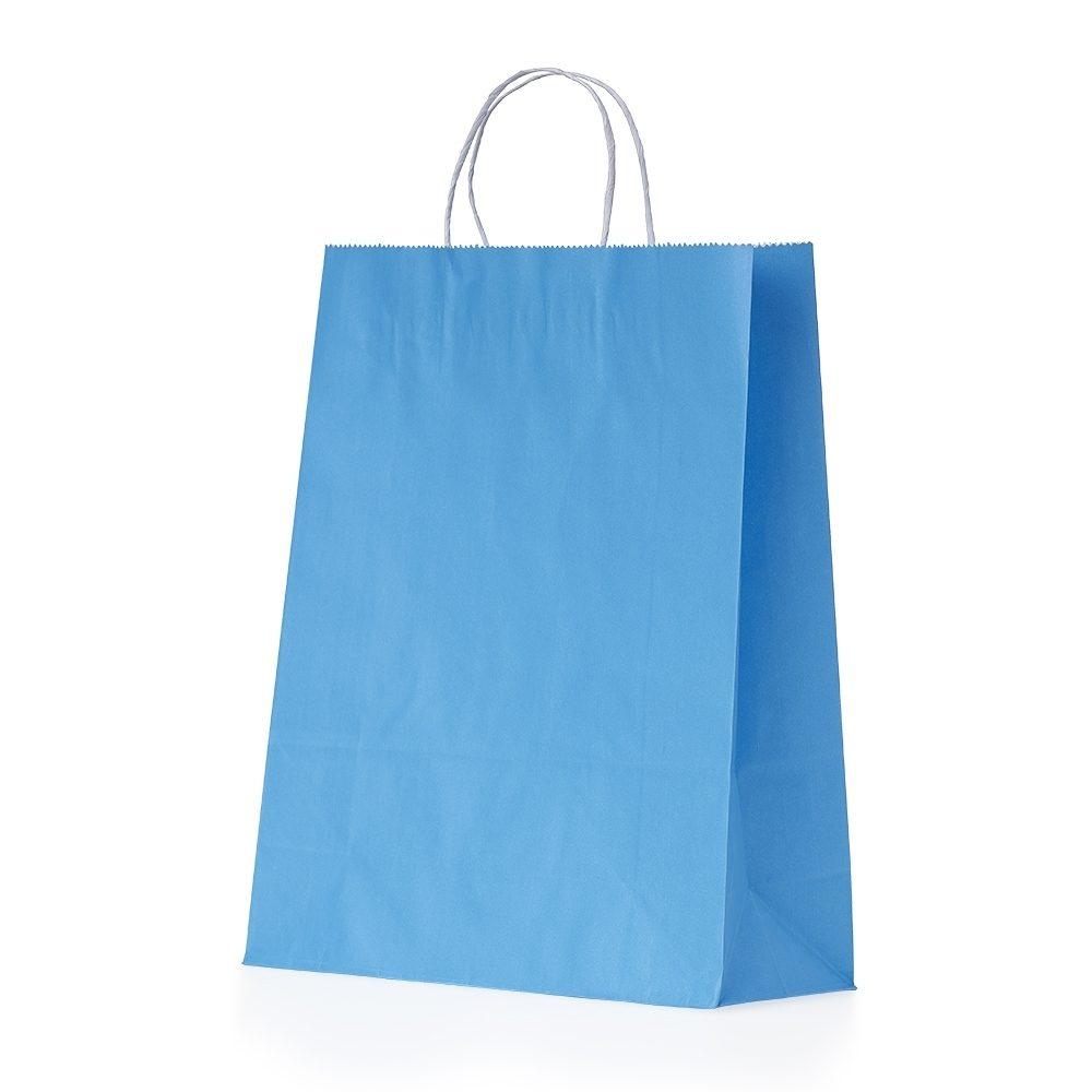 Sacola Kraft Média PA1877 na cor Azul, brinde personalizado Sky Brindes