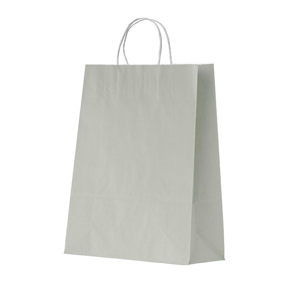Sacola Kraft Média PA1877 na cor Cinza, brinde personalizado Sky Brindes