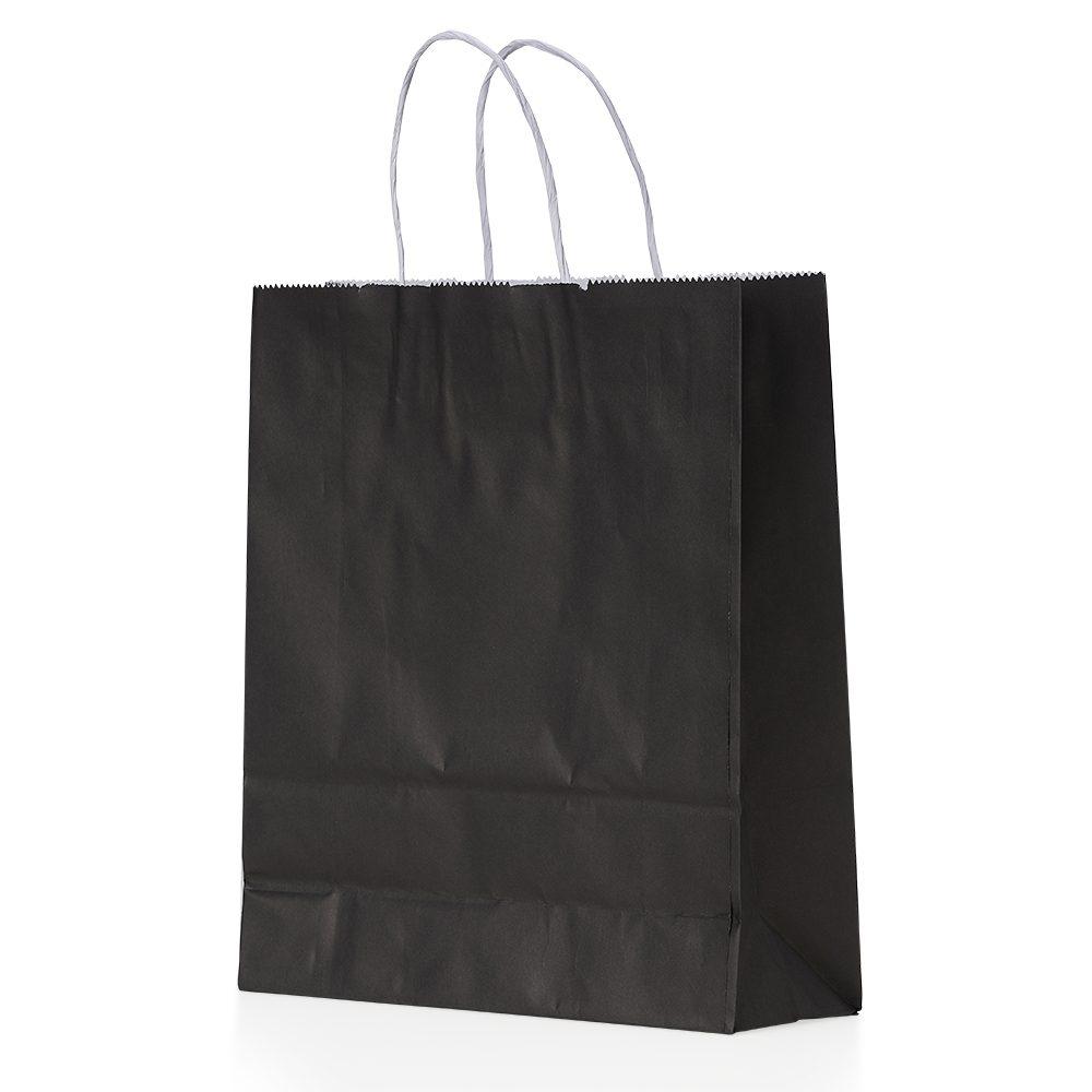 Sacola Kraft Média PA1877 na cor Preto, brinde personalizado Sky Brindes