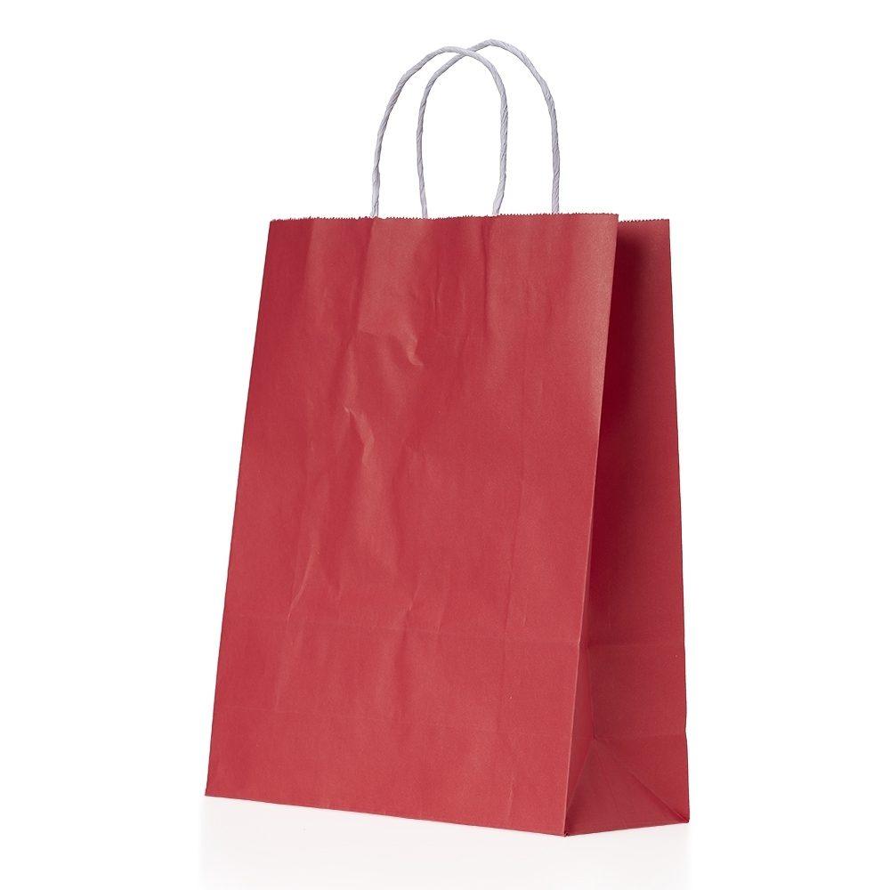 Sacola Kraft Média PA1877 na cor Vermelho, brinde personalizado Sky Brindes