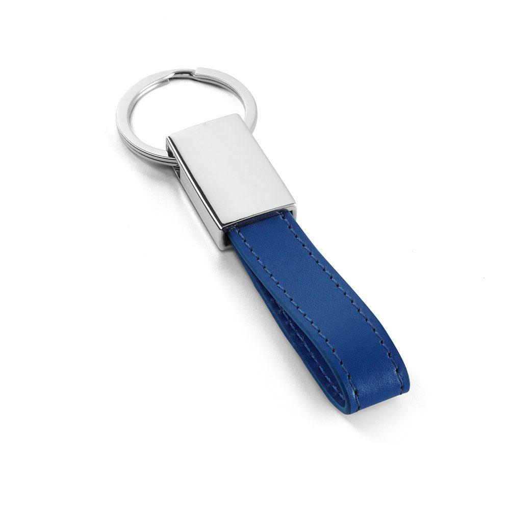 Chaveiro em Metal PA1878 na cor Azul royal, brinde personalizado Sky Brindes