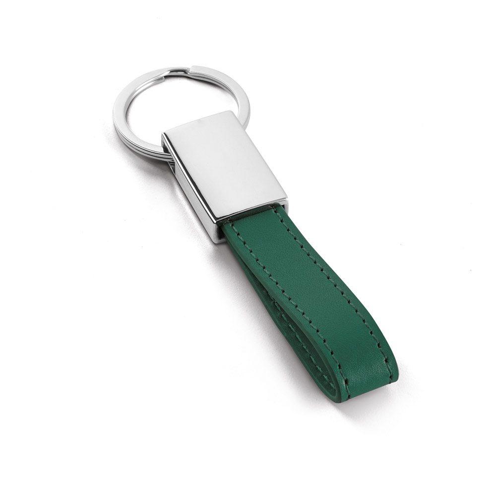 Chaveiro em Metal PA1878 na cor Verde escuro, brinde personalizado Sky Brindes