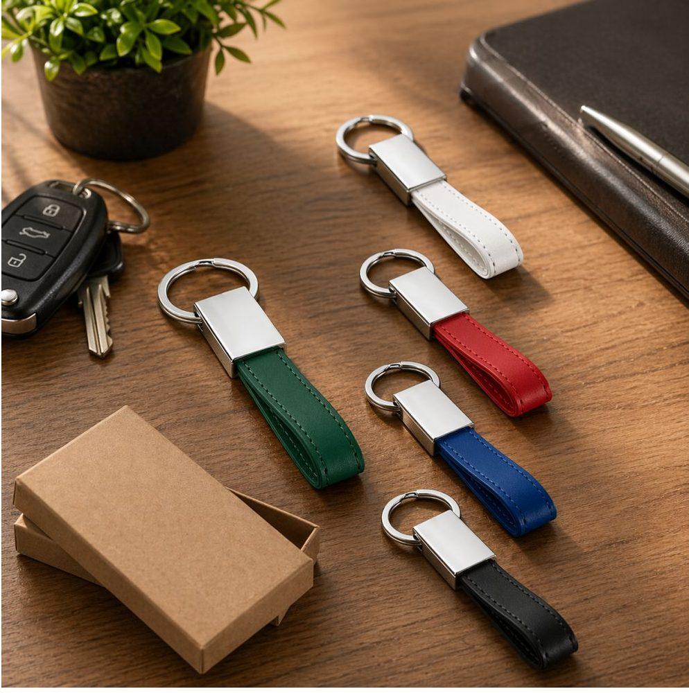 Chaveiro em Metal PA1878 na cor Branco, brinde personalizado Sky Brindes