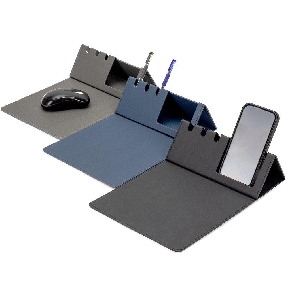 Mouse Pad C Suporte Celular E Caneta PA1882 na cor Azul, brinde personalizado Sky Brindes