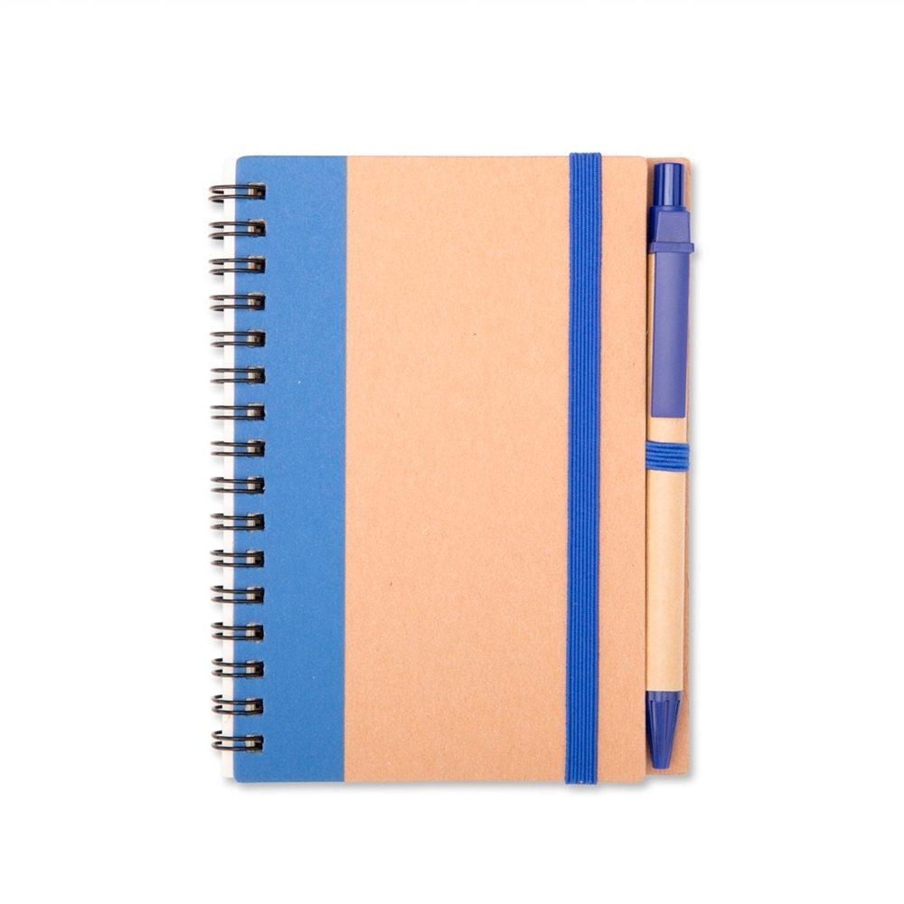 Caderno De Anotações C Caneta PA1884 na cor Azul, brinde personalizado Sky Brindes