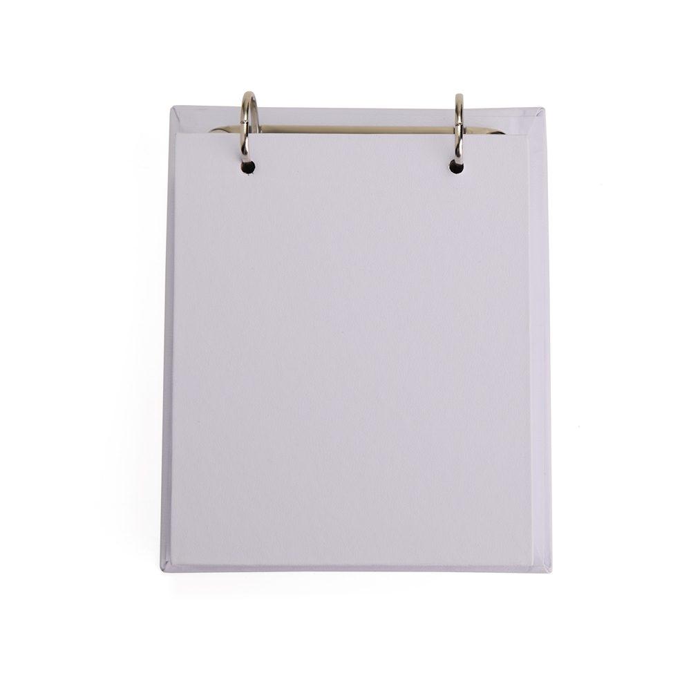 Bloco de Anotações de Mesa PA1885 na cor Branco, brinde personalizado Sky Brindes