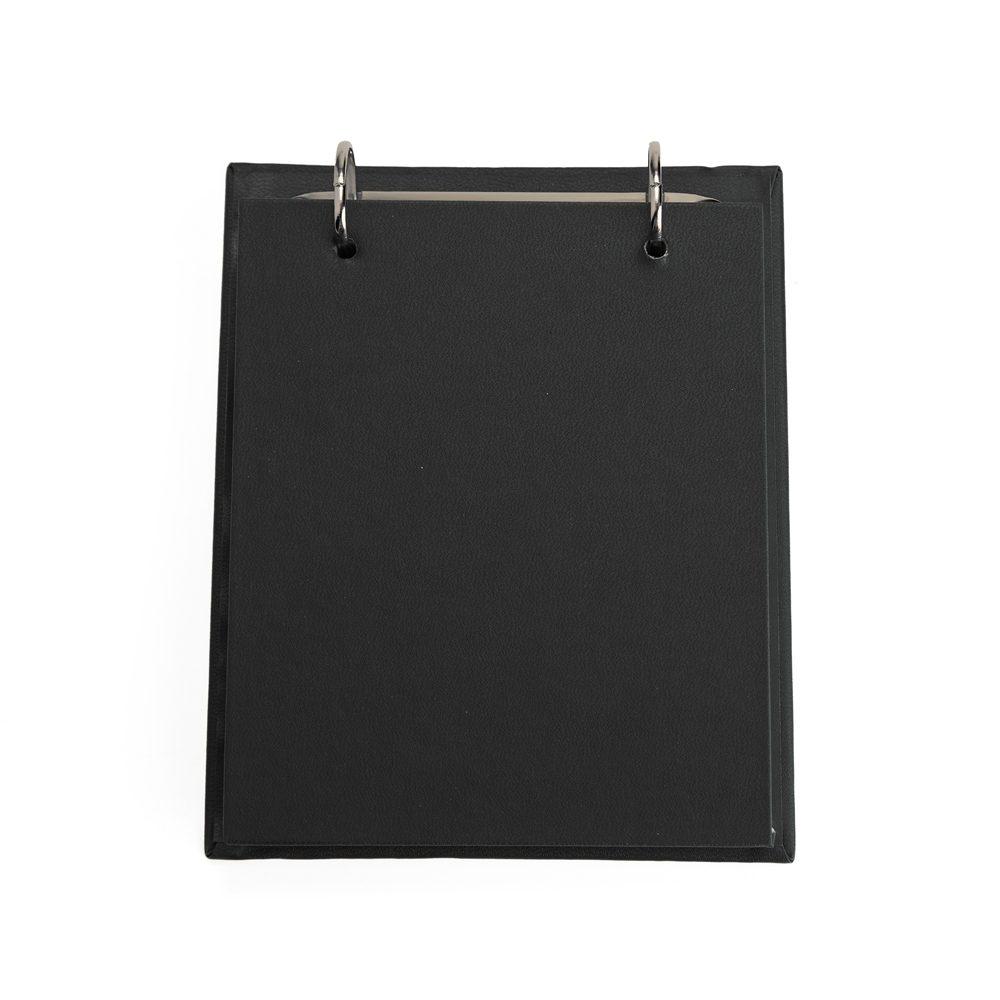 Bloco de Anotações de Mesa PA1885 na cor Preto, brinde personalizado Sky Brindes