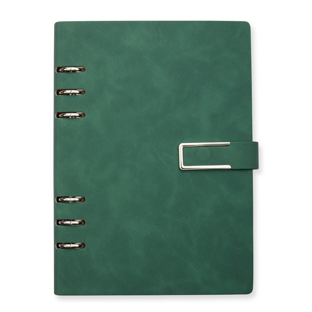 Caderno Fichário PU PA1887 na cor Verde, brinde personalizado Sky Brindes
