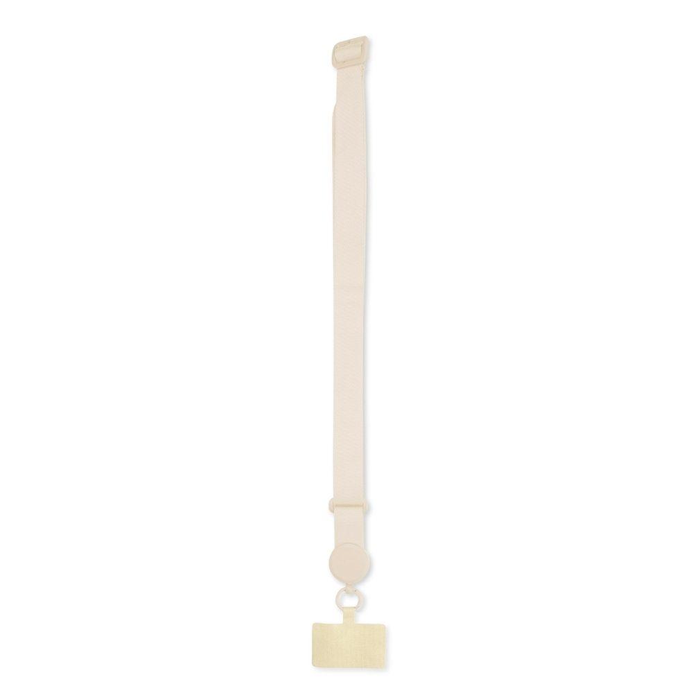 Cordão para Celular Poliéster PA1888 na cor Branco, brinde personalizado Sky Brindes