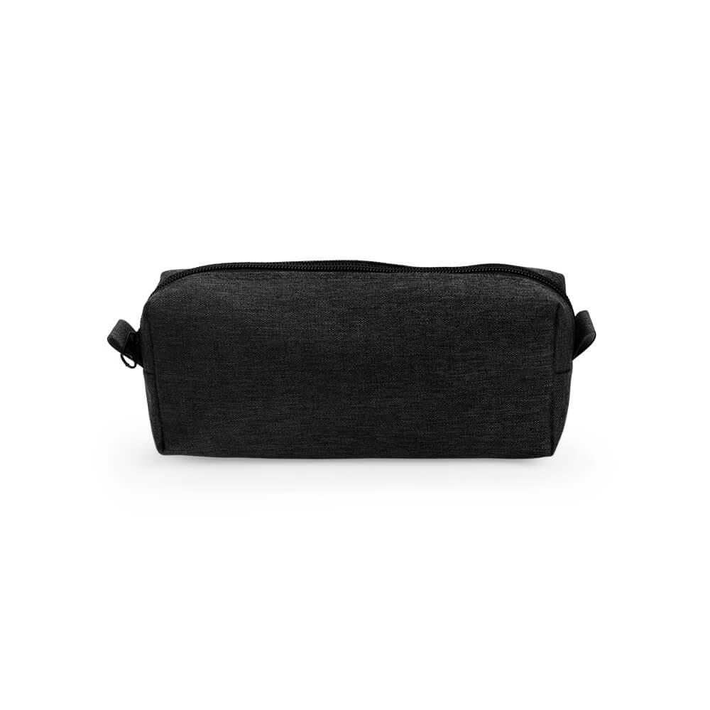 Necessaire em Poliéster PA1894 na cor Preto, brinde personalizado Sky Brindes