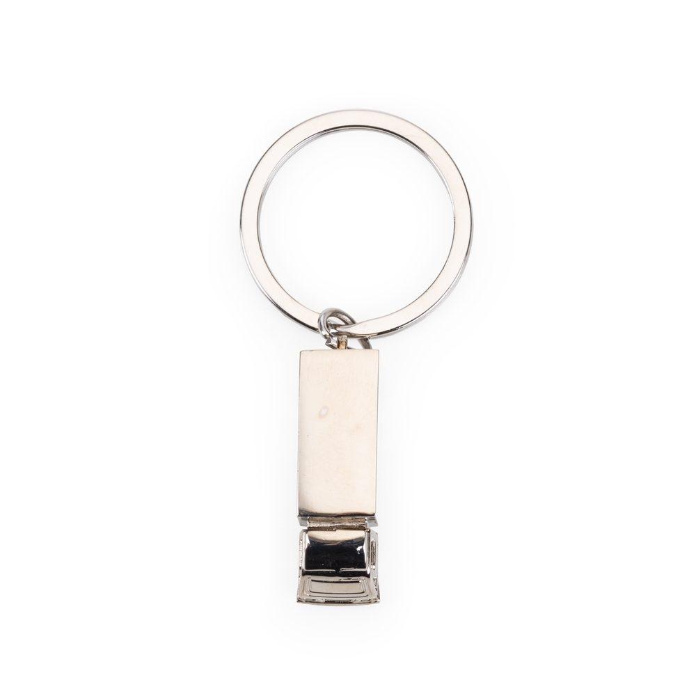 Chaveiro metal formato caminhão PA1901 na cor Prata, brinde personalizado Sky Brindes