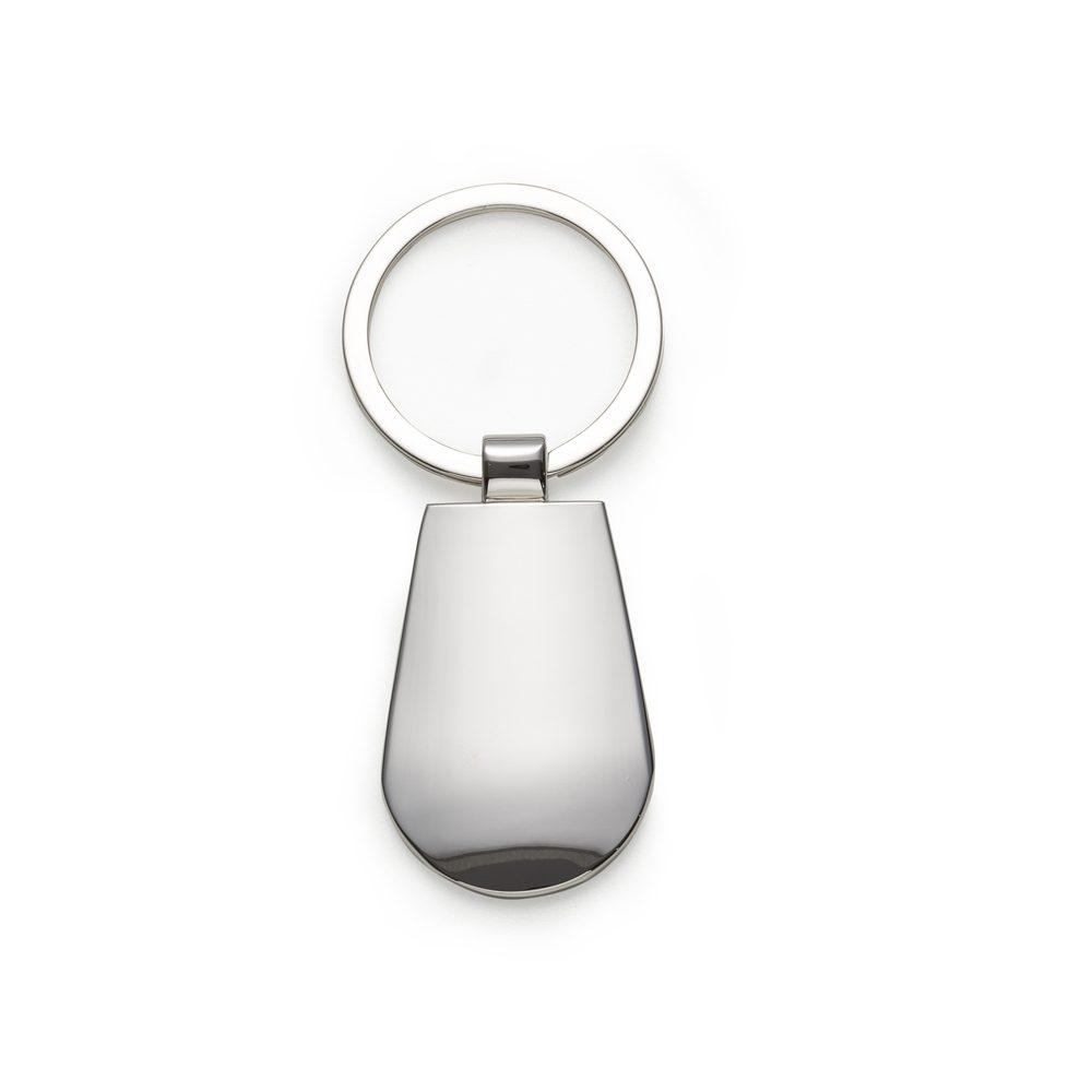 Chaveiro de metal PA1904 na cor Prata, brinde personalizado Sky Brindes