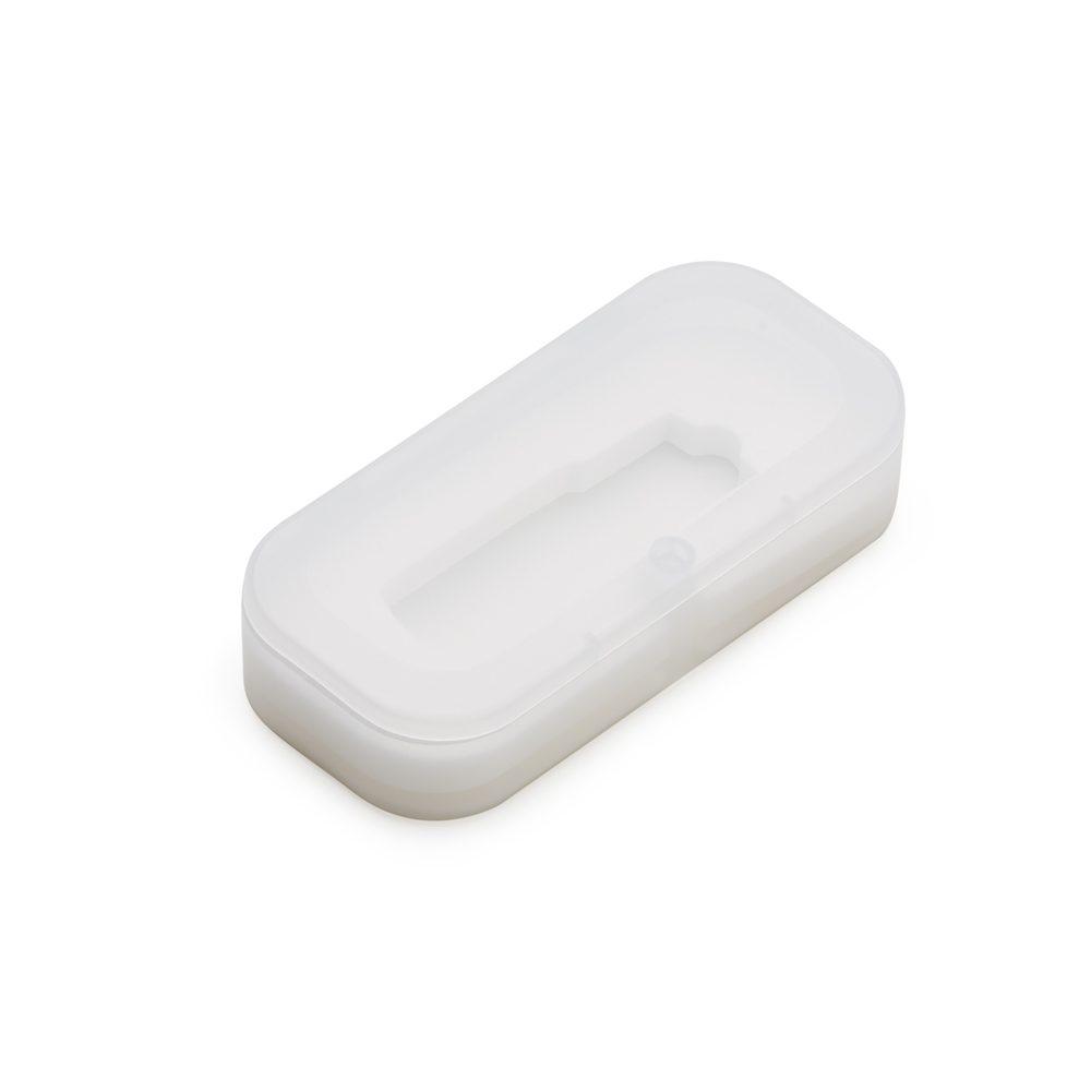 Estojo plastico p pen drive giratorio PA1912 na cor Transparente, brinde personalizado Sky Brindes