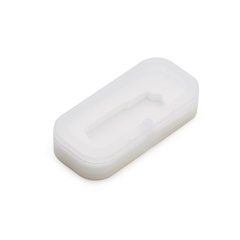 Estojo plastico p pen drive giratorio PA1912 na cor Transparente, brinde personalizado Sky Brindes