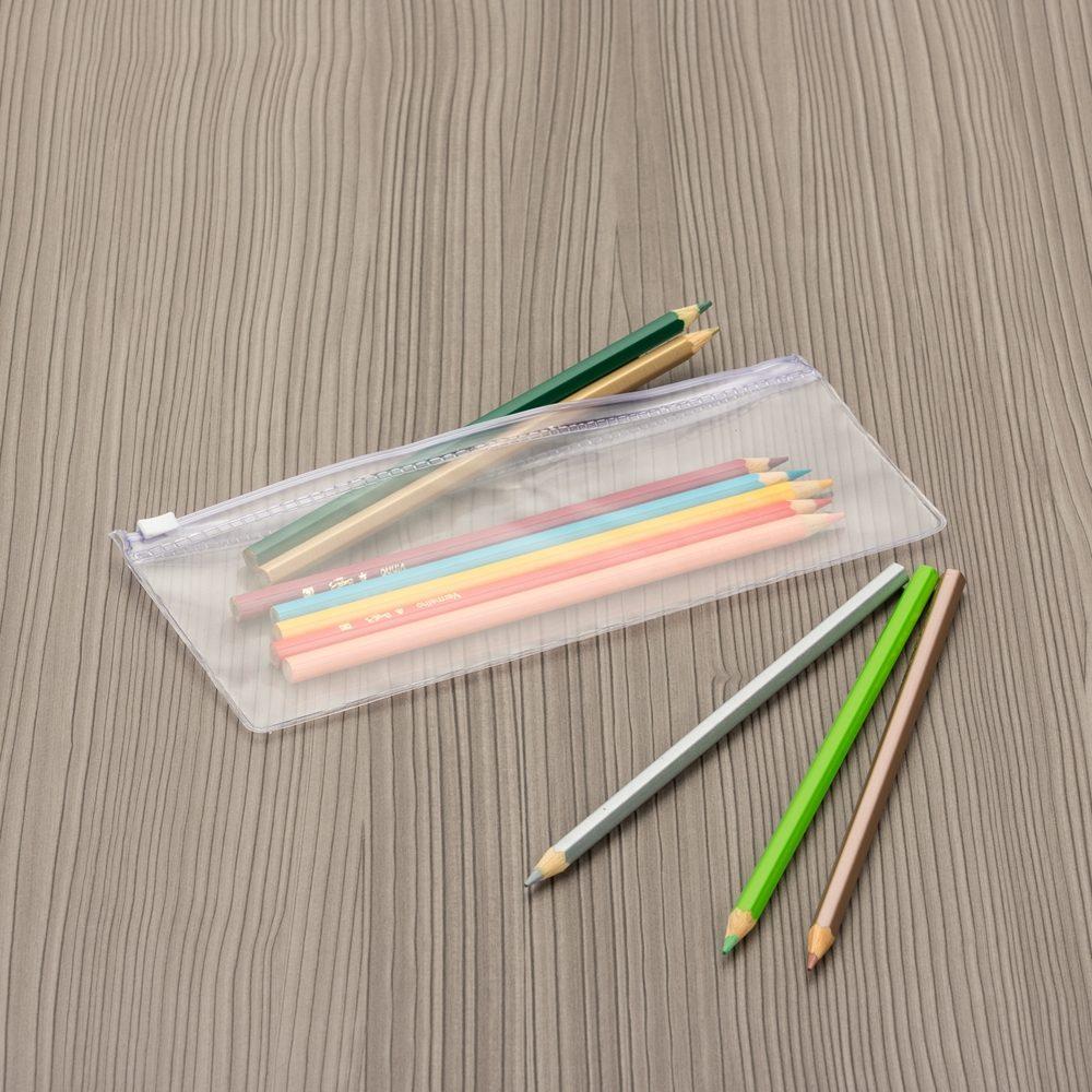 Estojo plastico zip zap "tamanho p" PA1916 na cor Transparente, brinde personalizado Sky Brindes