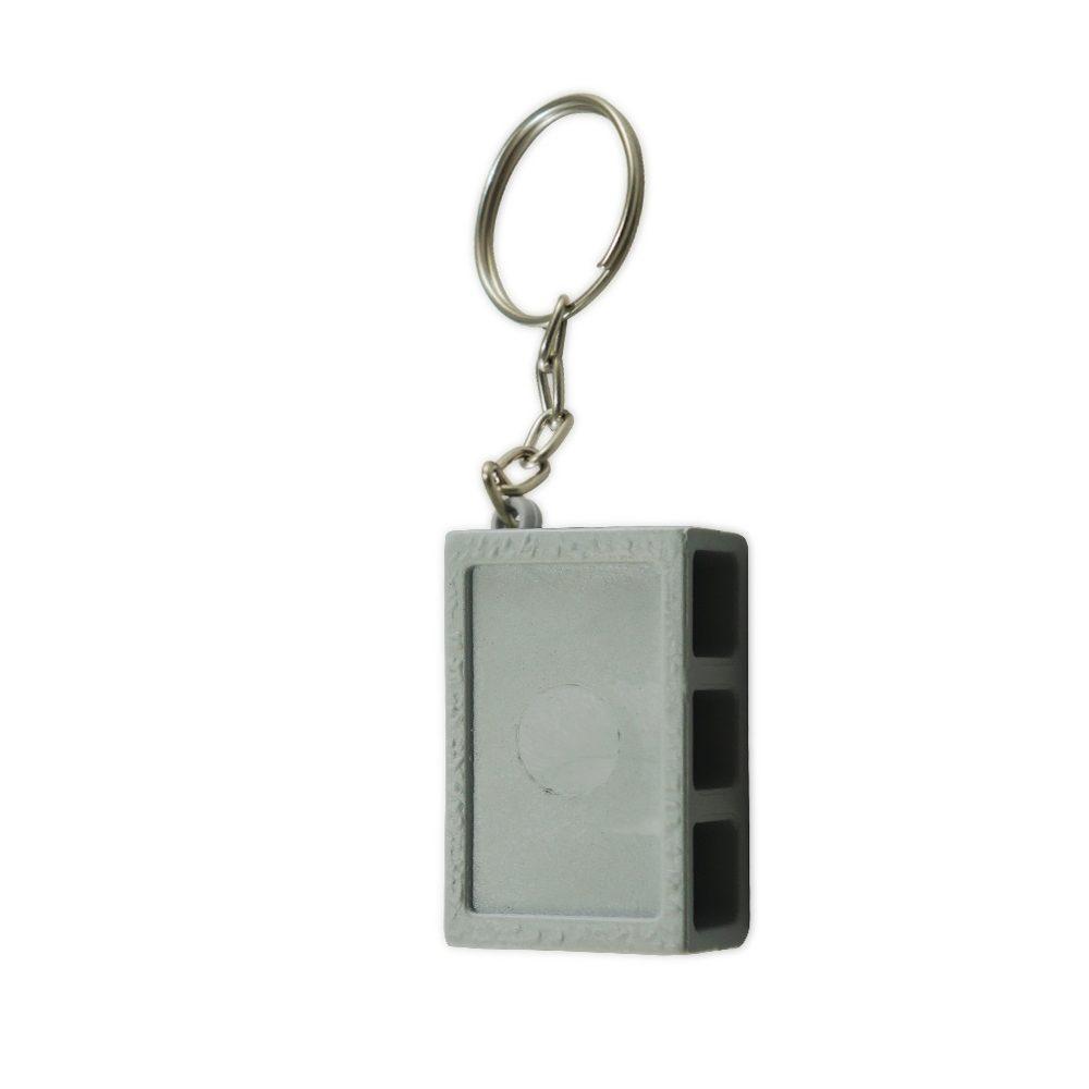 Chaveiro plastico bloco PA1920 na cor Cinza, brinde personalizado Sky Brindes