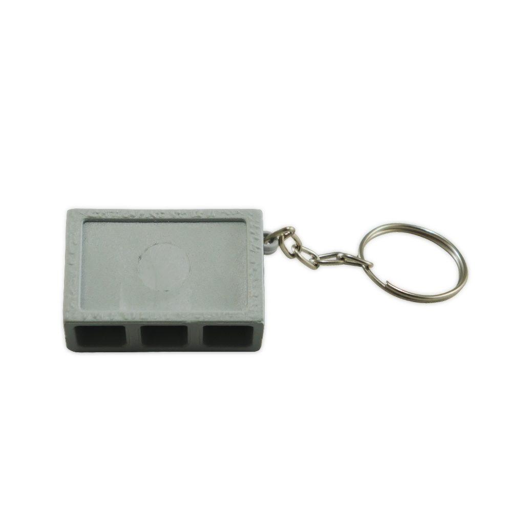 Chaveiro plastico bloco PA1920 na cor Cinza, brinde personalizado Sky Brindes
