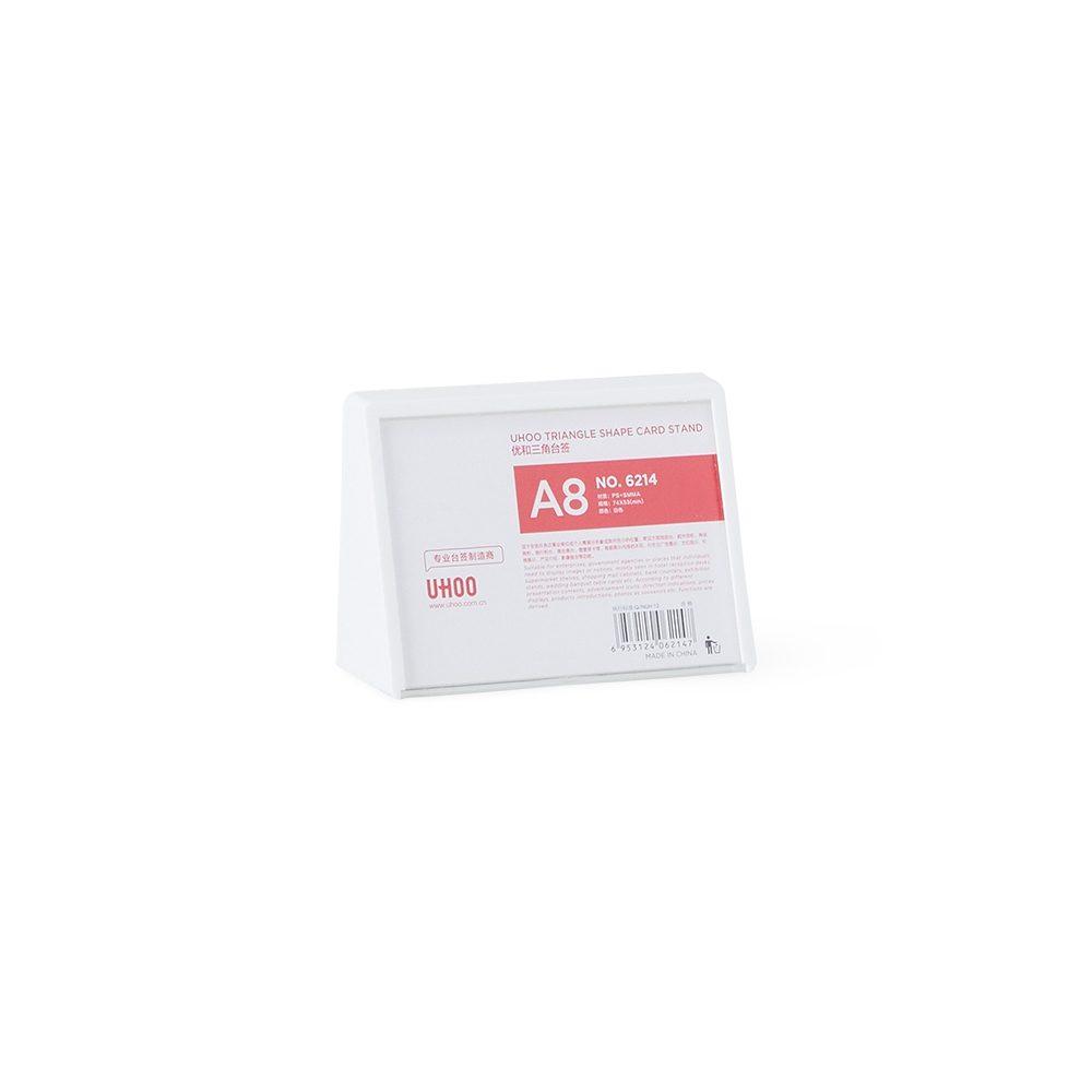 Porta retrato expositor a8 PA1945 na cor Branco, brinde personalizado Sky Brindes