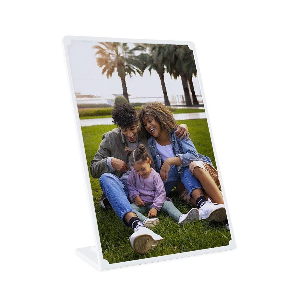 Porta retrato expositor a4 PA1946 na cor Preto, brinde personalizado Sky Brindes