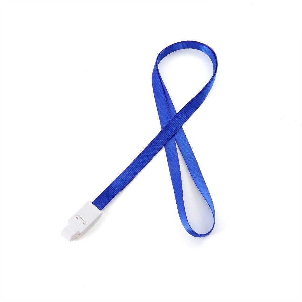 Cordão para crachá poliéster PA1948 na cor Azul, brinde personalizado Sky Brindes