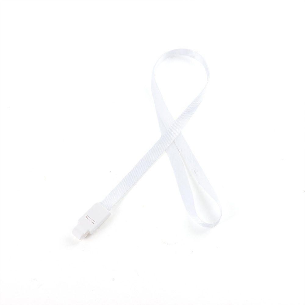 Cordão para crachá poliéster PA1948 na cor Branco, brinde personalizado Sky Brindes