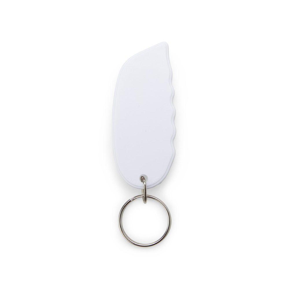 Chaveiro estilete PA1956 na cor Branco, brinde personalizado Sky Brindes