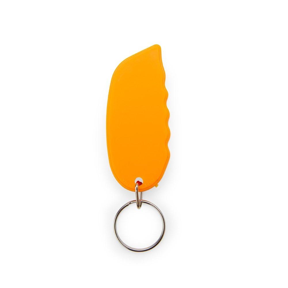 Chaveiro estilete PA1956 na cor Laranja, brinde personalizado Sky Brindes