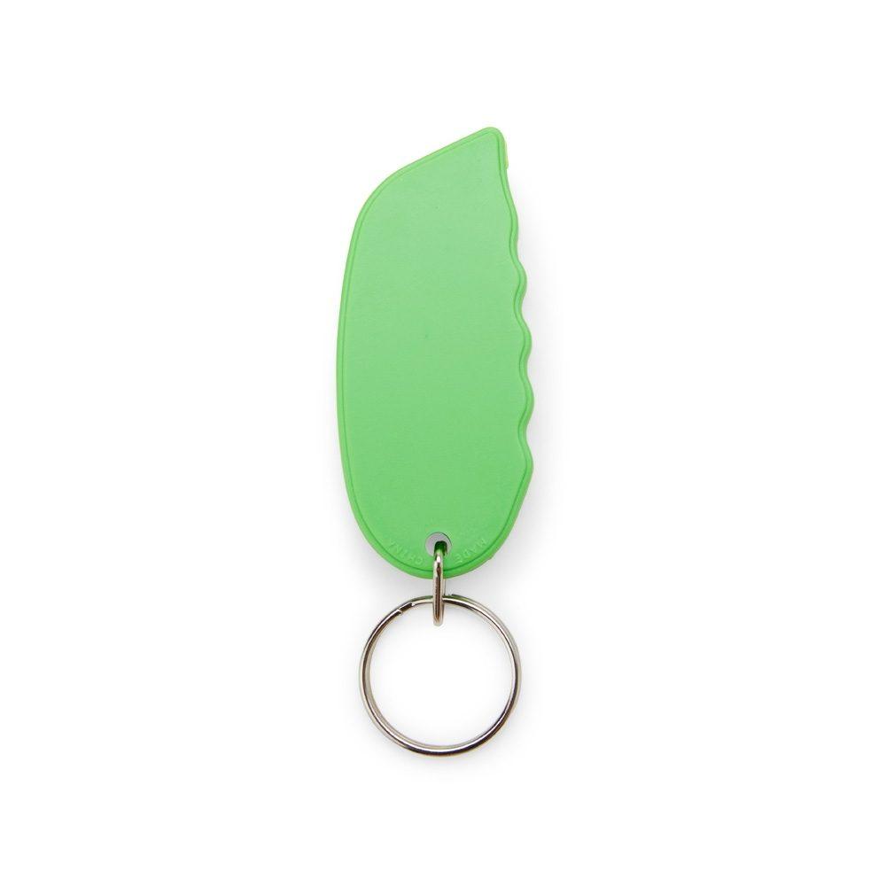 Chaveiro estilete PA1956 na cor Verde, brinde personalizado Sky Brindes