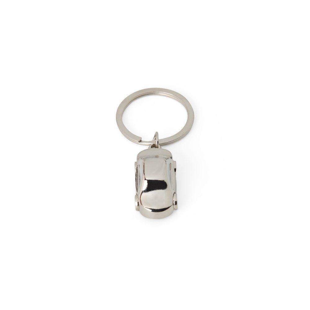 Chaveiro metal PA1958 na cor Inox, brinde personalizado Sky Brindes