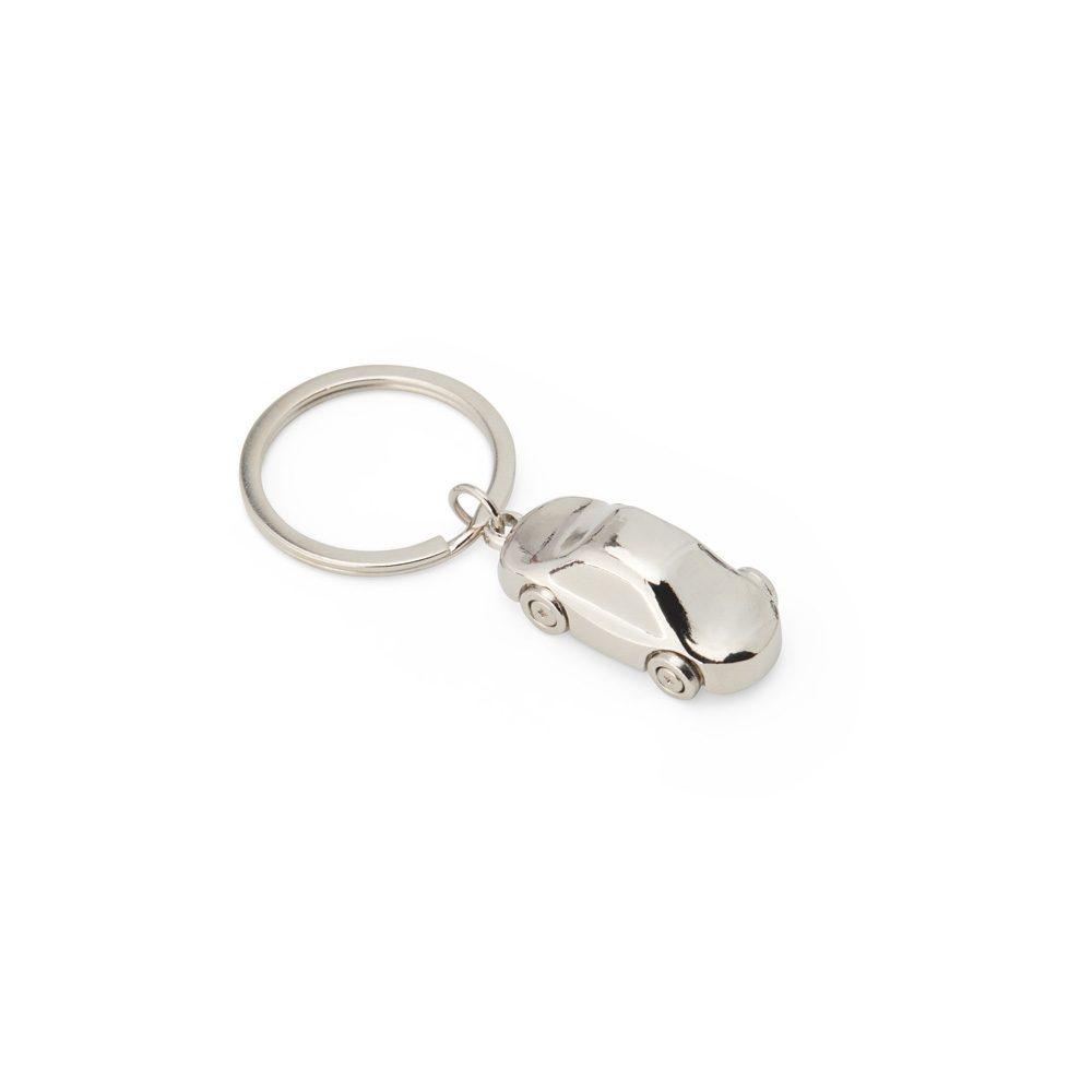 Chaveiro metal PA1958 na cor Inox, brinde personalizado Sky Brindes