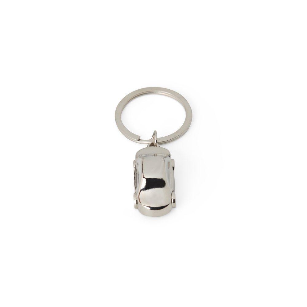 Chaveiro metal PA1958 na cor Inox, brinde personalizado Sky Brindes