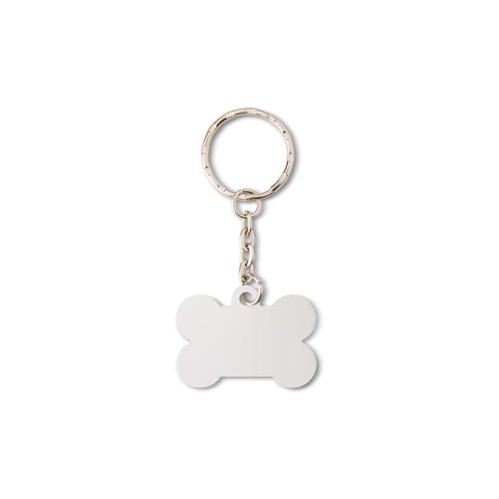 Chaveiro metal PA1964 na cor Prata, brinde personalizado Sky Brindes