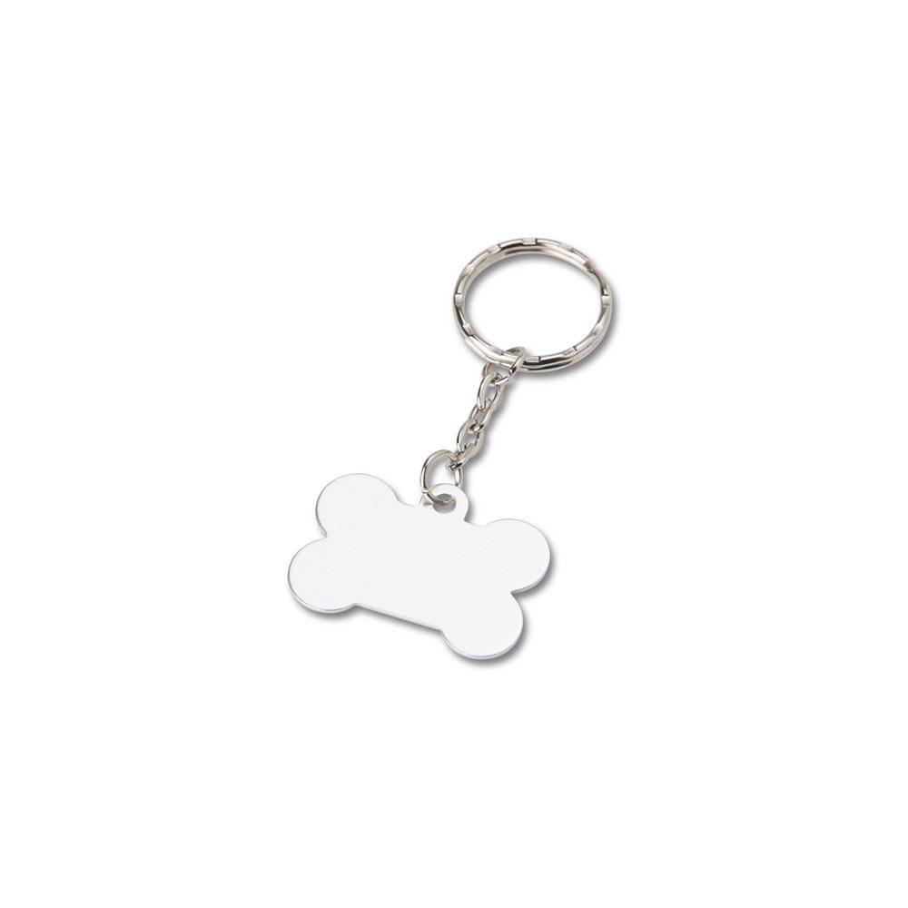 Chaveiro metal PA1964 na cor Prata, brinde personalizado Sky Brindes