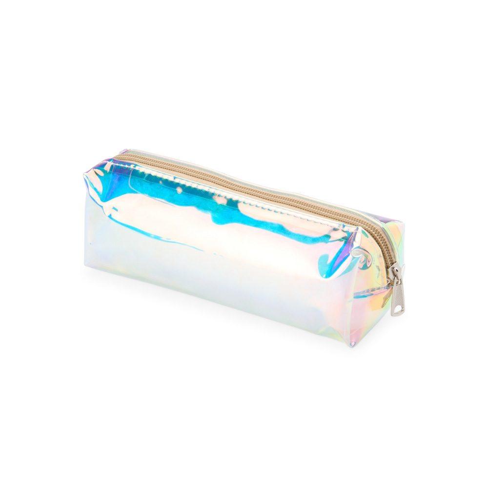 Estojo plástico holográfico PA1970 na cor Dourado, brinde personalizado Sky Brindes