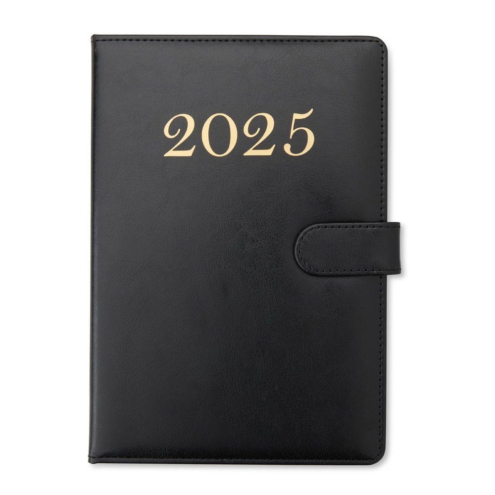 Agenda semanal 2025 PA1976 na cor Preto, brinde personalizado Sky Brindes