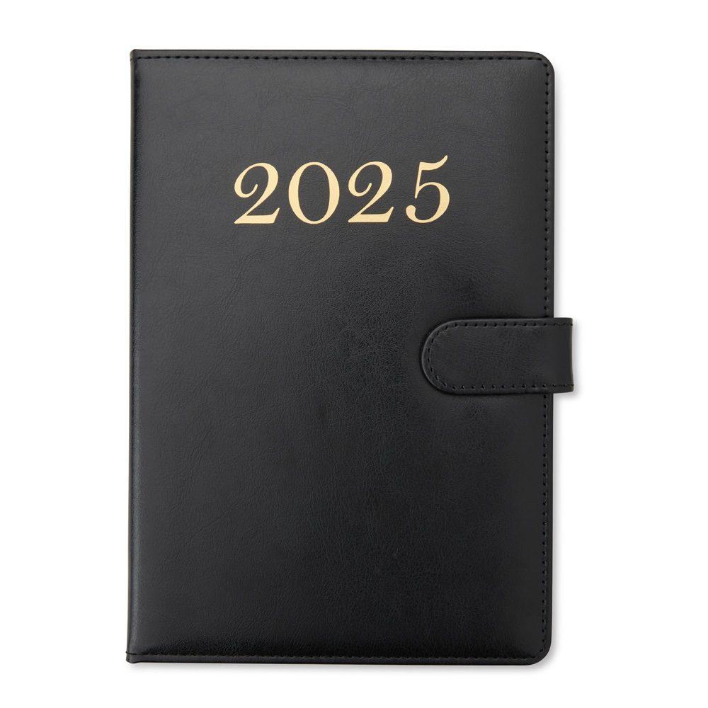 Agenda semanal 2025 PA1976 na cor Preto, brinde personalizado Sky Brindes