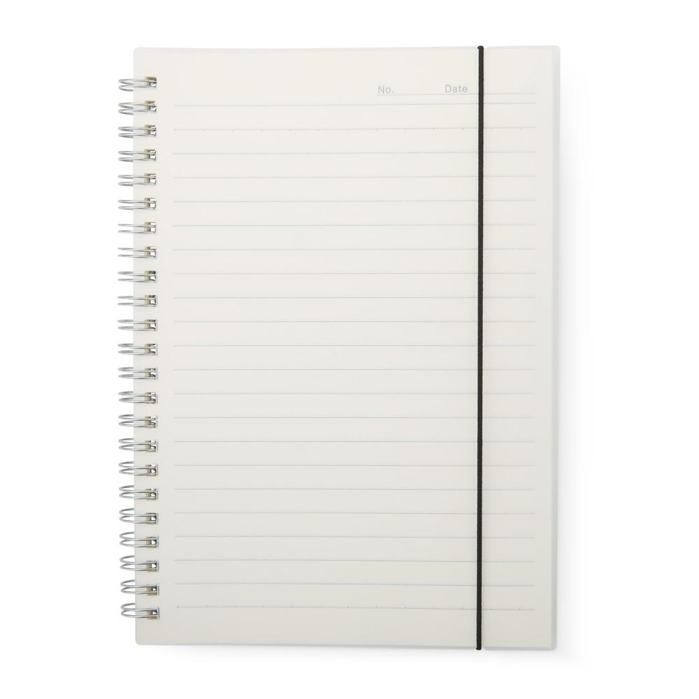 Caderno a5 plástico PA1984 na cor Transparente, brinde personalizado Sky Brindes
