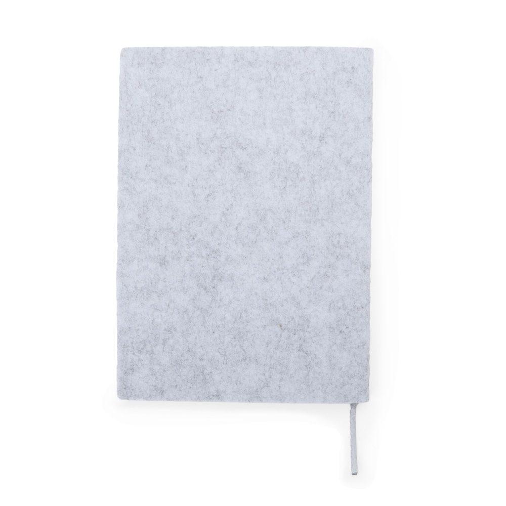 Caderno a5 feltro PA1992 na cor Cinza, brinde personalizado Sky Brindes