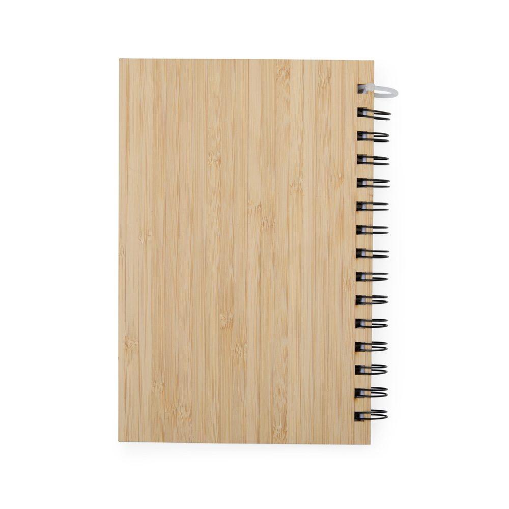 Caderno a5 bambu PA1998 na cor Bambu e bambu, brinde personalizado Sky Brindes