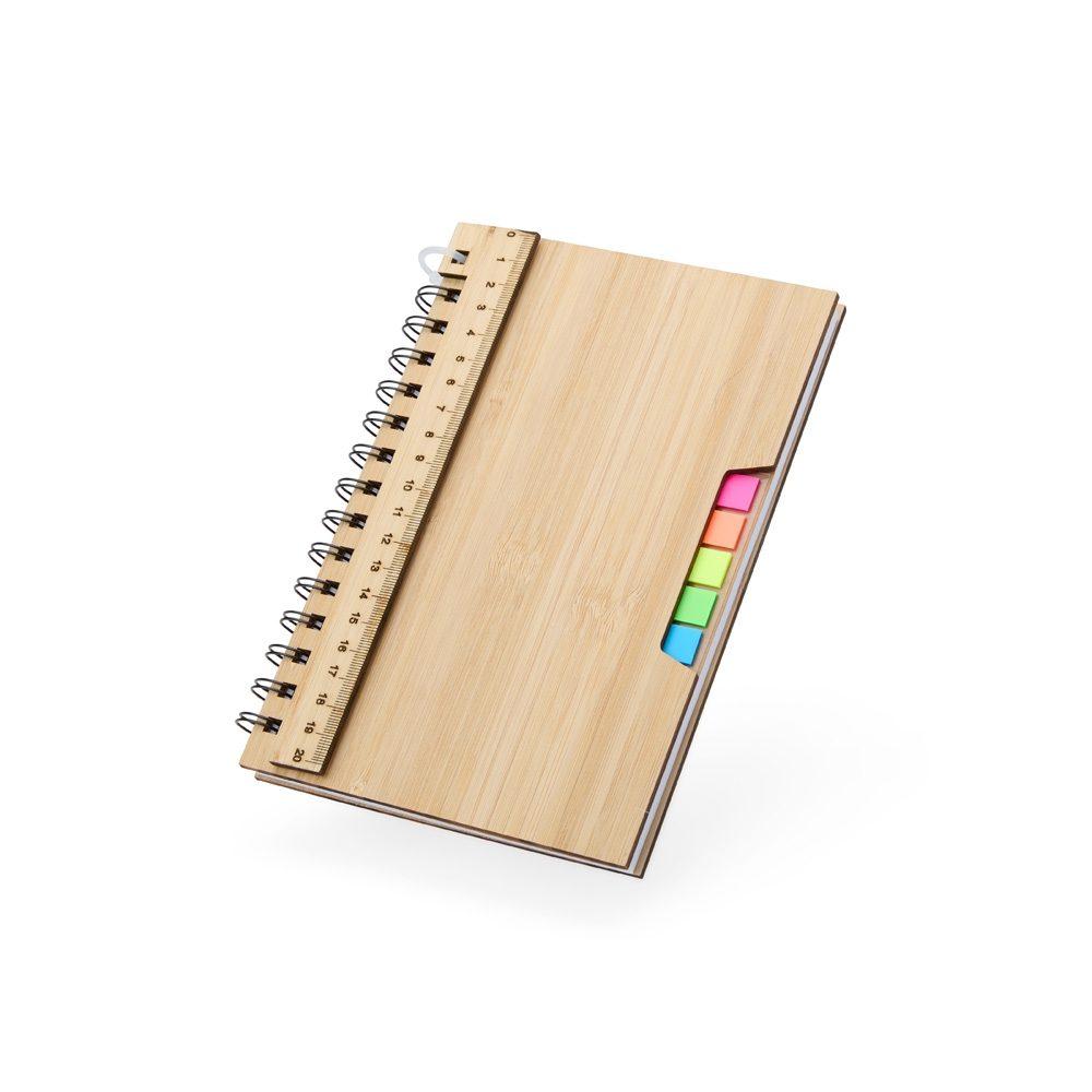 Caderno a5 bambu PA1998 na cor Bambu e bambu, brinde personalizado Sky Brindes