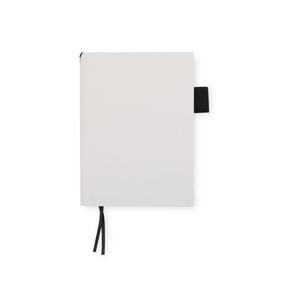 Caderno em couro sintético PA2000 na cor Branco, brinde personalizado Sky Brindes