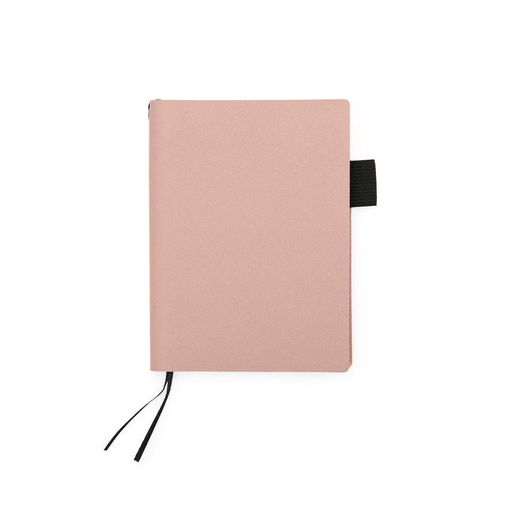 Caderno em couro sintético PA2000 na cor Rosa e rosa, brinde personalizado Sky Brindes