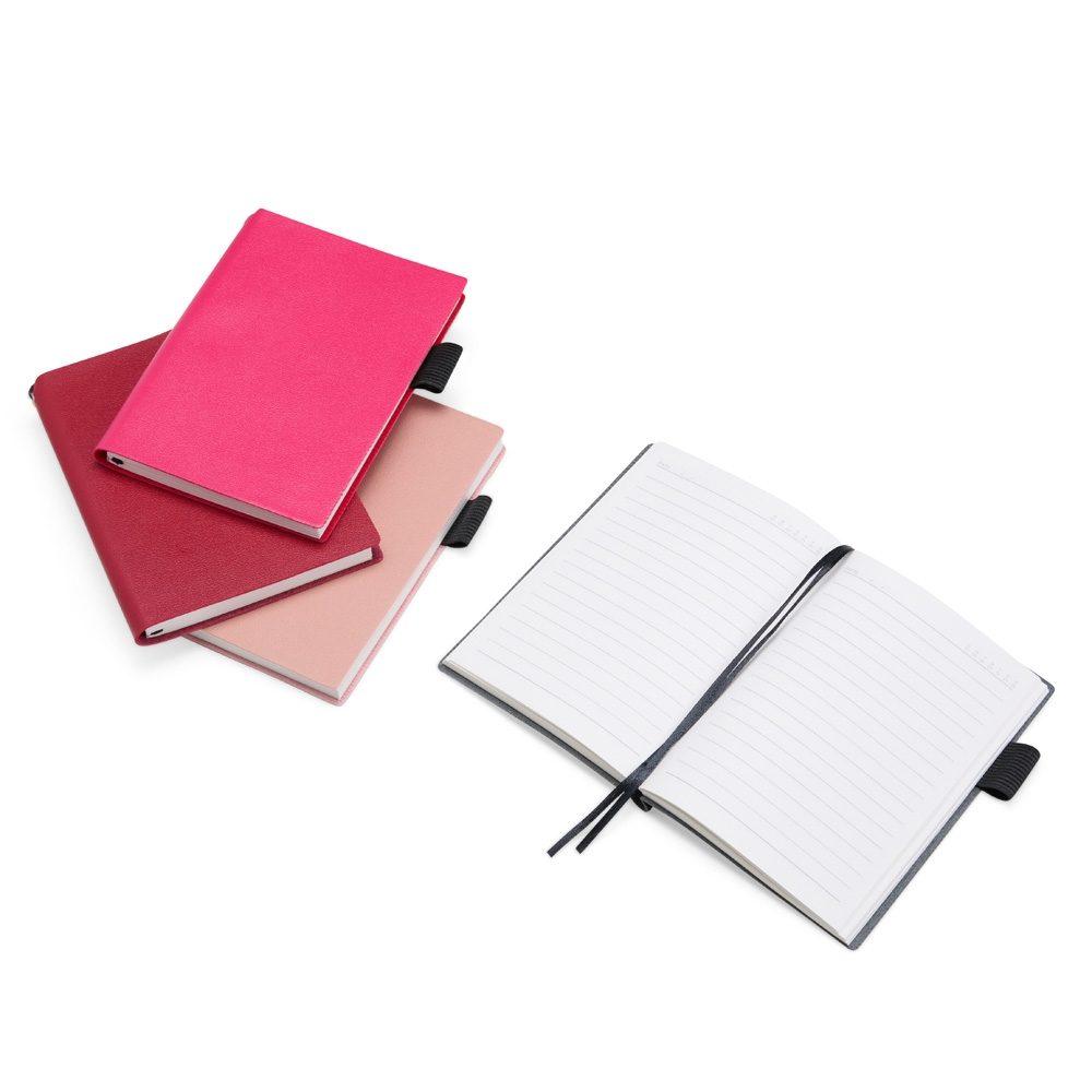 Caderno em couro sintético PA2000 na cor Cinza, brinde personalizado Sky Brindes