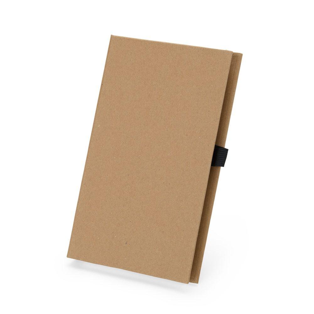 Bloco de anotações com autoadesivos PA2006 na cor Kraft, brinde personalizado Sky Brindes